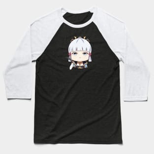 Chibi Kamisato Ayaka Genshin Impact hold a knife Baseball T-Shirt